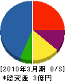 小山田建設 貸借対照表 2010年3月期