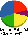 長田組 貸借対照表 2010年6月期