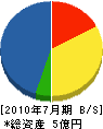 田村建設 貸借対照表 2010年7月期
