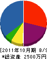 高橋電気 貸借対照表 2011年10月期