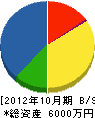 上野工業 貸借対照表 2012年10月期