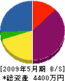 広伸友設 貸借対照表 2009年5月期
