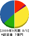岡山電業 貸借対照表 2009年9月期