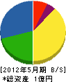 船田工務店 貸借対照表 2012年5月期
