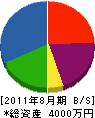 野崎工務店 貸借対照表 2011年8月期