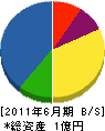本田設備 貸借対照表 2011年6月期