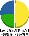 坂元建設 貸借対照表 2010年8月期