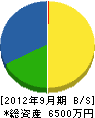 前田建設 貸借対照表 2012年9月期