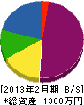 斎藤管工業所 貸借対照表 2013年2月期