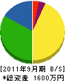 川村建設 貸借対照表 2011年9月期