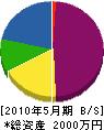 土山電機商会 貸借対照表 2010年5月期
