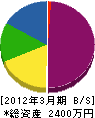 須崎設備工業所 貸借対照表 2012年3月期