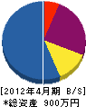 杉田塗装店 貸借対照表 2012年4月期