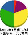 長谷川電機 貸借対照表 2013年1月期