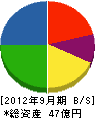 栗田商会 貸借対照表 2012年9月期