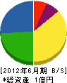 藤田電設 貸借対照表 2012年6月期