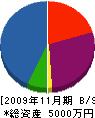ＦＵＫＵＳＨＩＭＡＣＯＮＳＴＲＵＣＴＩＯＮ 貸借対照表 2009年11月期
