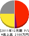 柴田ガラス 損益計算書 2011年12月期