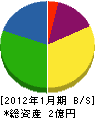 西岡総業 貸借対照表 2012年1月期