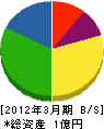 平田建築事務所 貸借対照表 2012年3月期