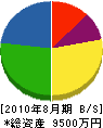 丸川技研工業 貸借対照表 2010年8月期