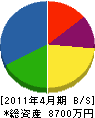 片柳電設 貸借対照表 2011年4月期