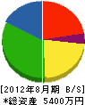 佐々木設備社 貸借対照表 2012年8月期