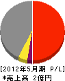 北日本特殊イサベラ建設 損益計算書 2012年5月期