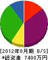 寺田塗装工業所 貸借対照表 2012年8月期