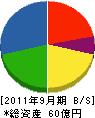 日本乾溜工業 貸借対照表 2011年9月期