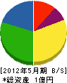 前川ダクト 貸借対照表 2012年5月期
