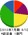 西日本ライナー 貸借対照表 2012年7月期