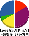 竹内重機運輸 貸借対照表 2009年3月期