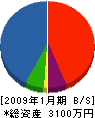 中山ポンプ工業 貸借対照表 2009年1月期