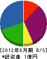 熊谷鉄工 貸借対照表 2012年6月期