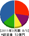 田窪工業所 貸借対照表 2011年3月期