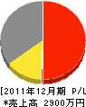 藤原電気水道 損益計算書 2011年12月期