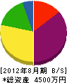 田中電機製作所 貸借対照表 2012年8月期