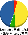 東京化工 貸借対照表 2013年3月期