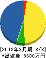 井上商会 貸借対照表 2012年3月期