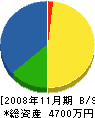 阪南工業所 貸借対照表 2008年11月期