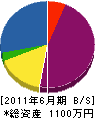 高橋総合設備 貸借対照表 2011年6月期
