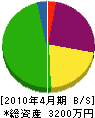 鶴田組 貸借対照表 2010年4月期