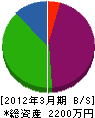 安田組 貸借対照表 2012年3月期