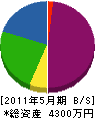 豊島塗装工業 貸借対照表 2011年5月期