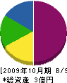 小幡建設 貸借対照表 2009年10月期