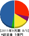 川＊組 貸借対照表 2011年9月期