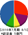 宮沢工務店 貸借対照表 2010年7月期