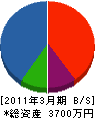 松山建築 貸借対照表 2011年3月期