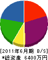狐塚建設 貸借対照表 2011年6月期